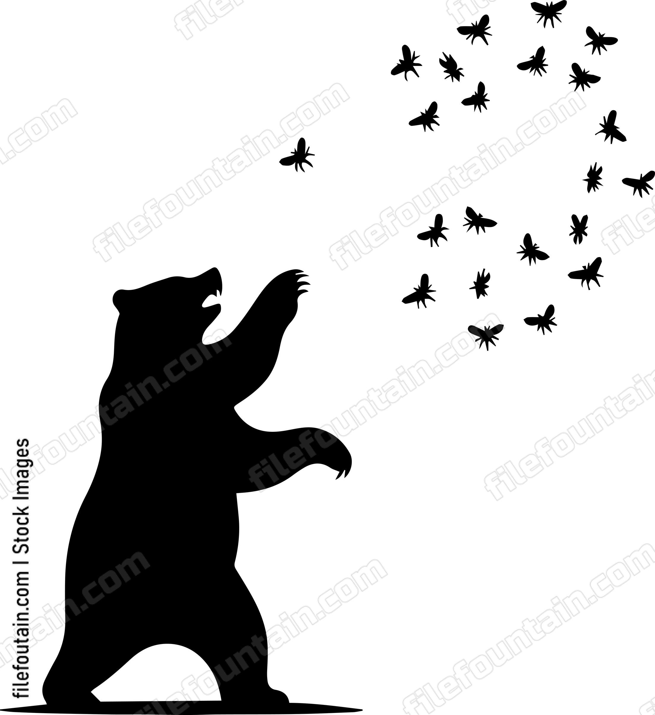 Bear Swatting at Flying Insects