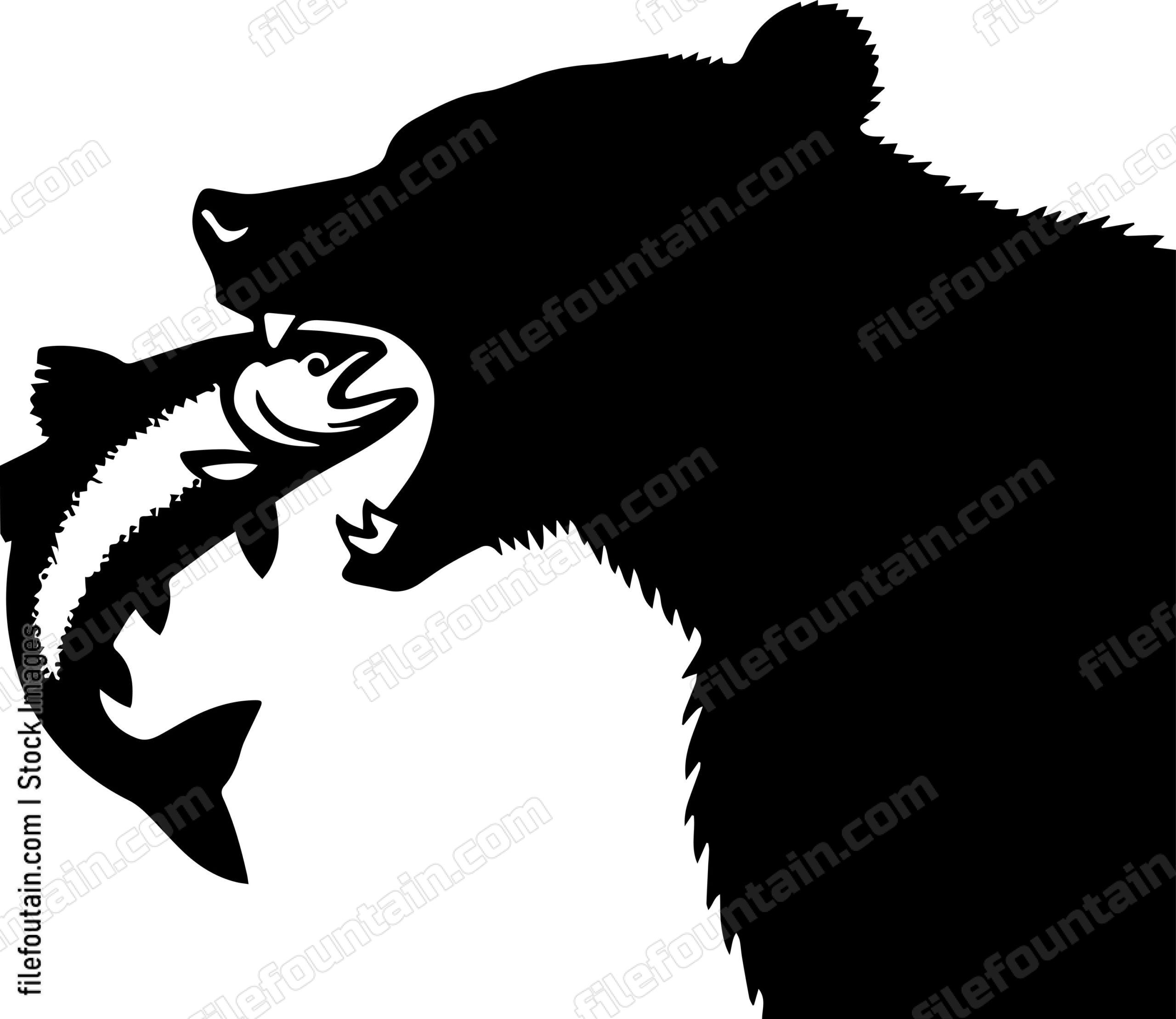 Bear with a Mouthful of Salmon