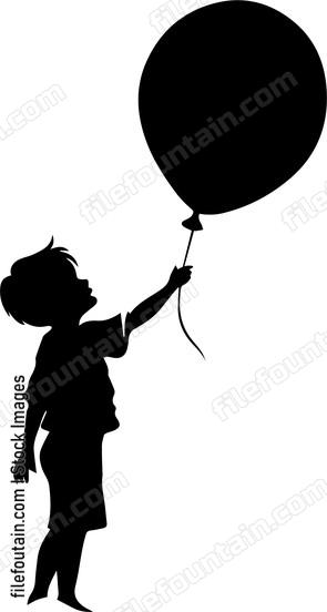 Boy Flying Balloon
