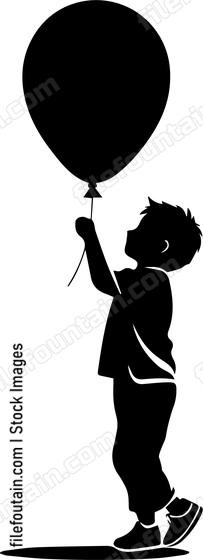 Boy Flying Balloon