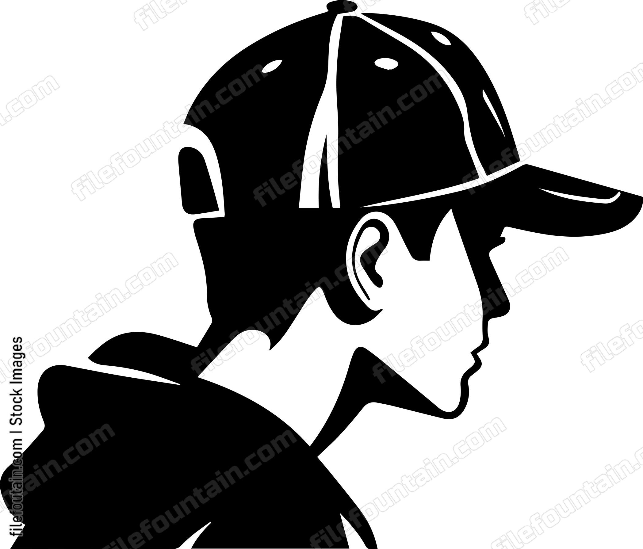 Boy In A Baseball Cap and Hoodie