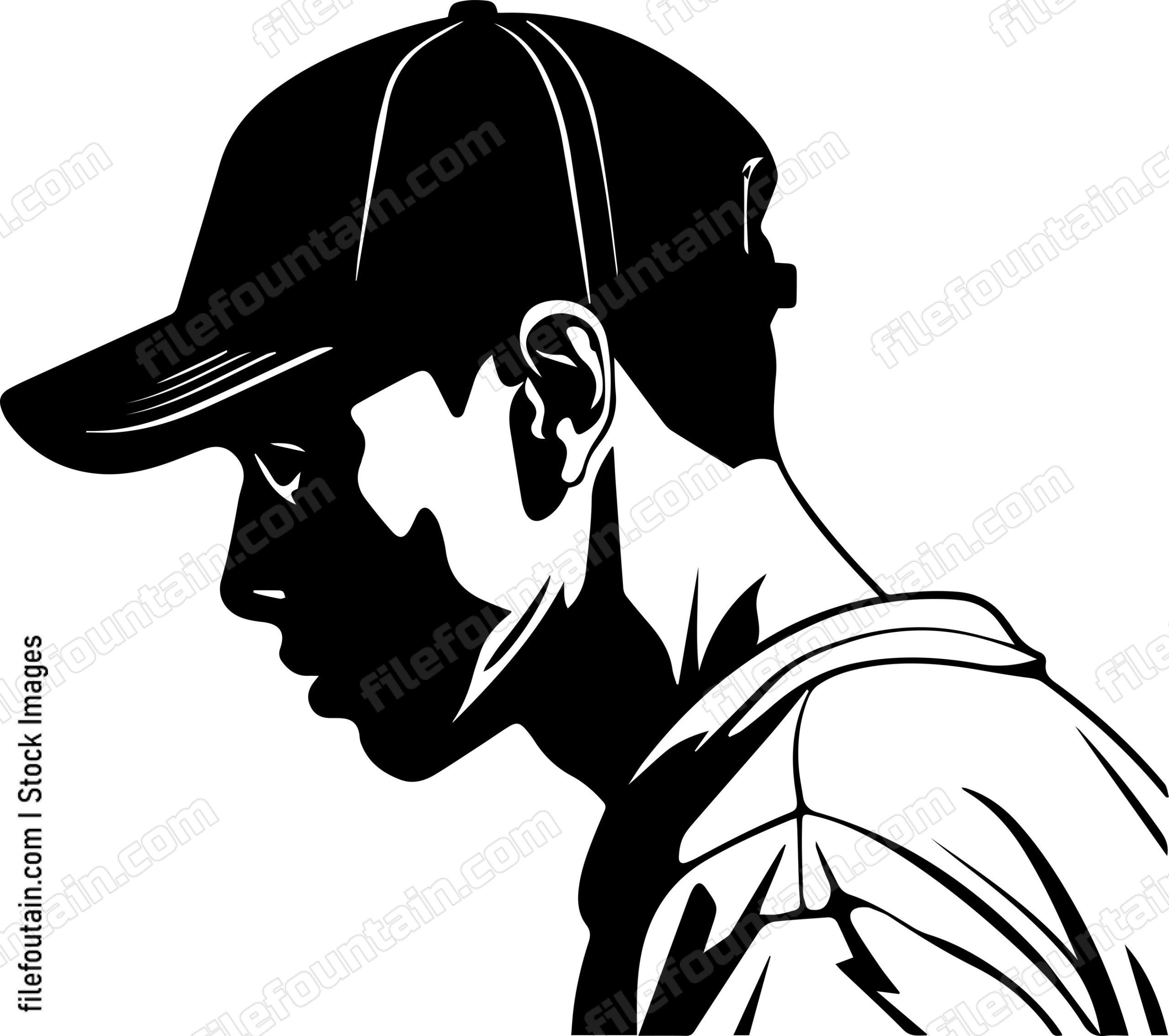 Boy In A Baseball Cap and Hoodie
