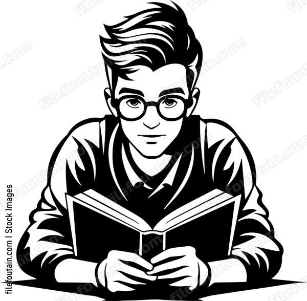 Boy Reading A Book