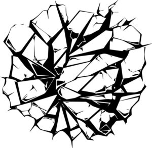 Broken Glass Black