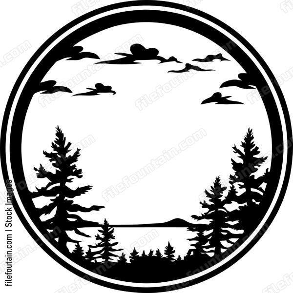 Circle Frame With Trees