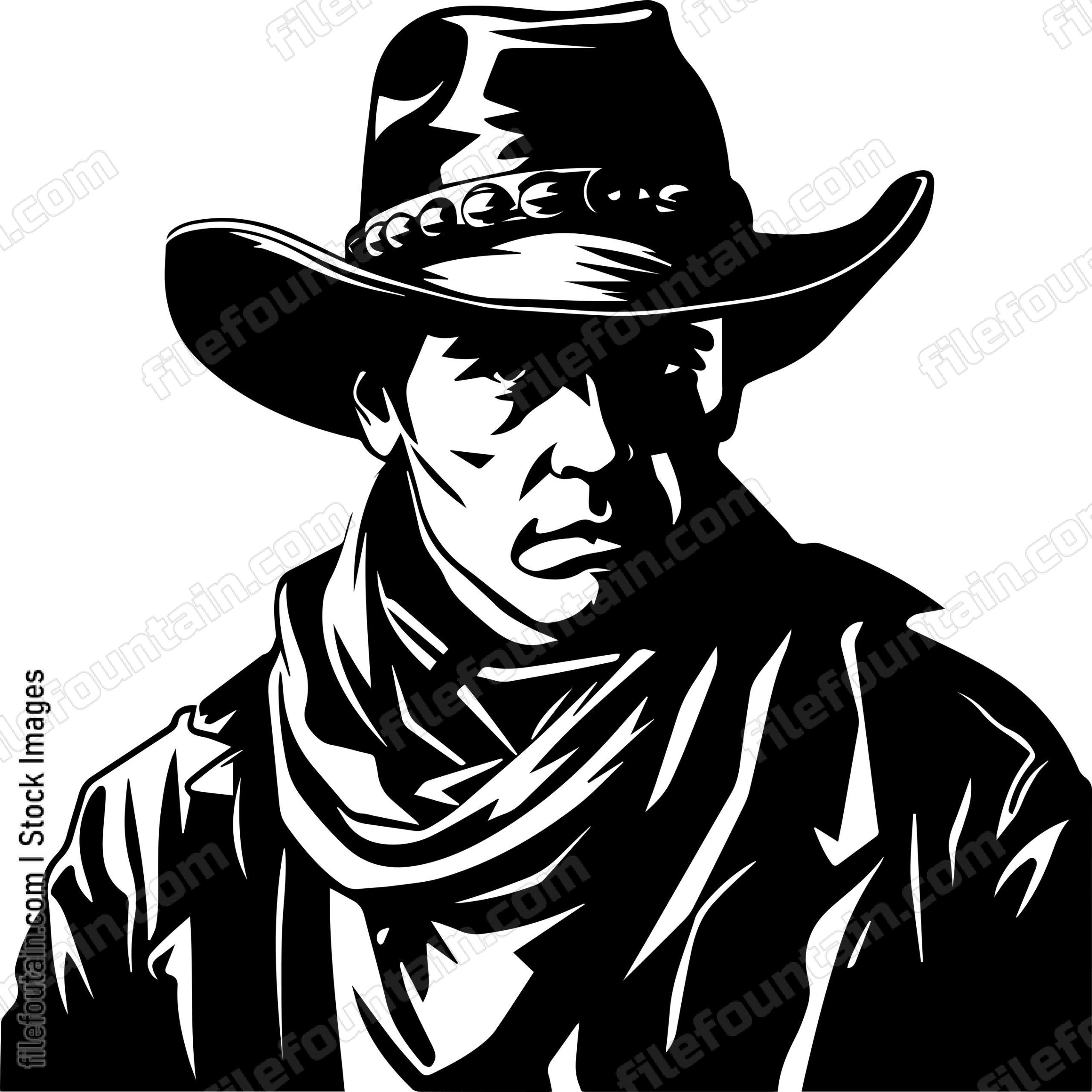 Cowboy With Neck Scarf