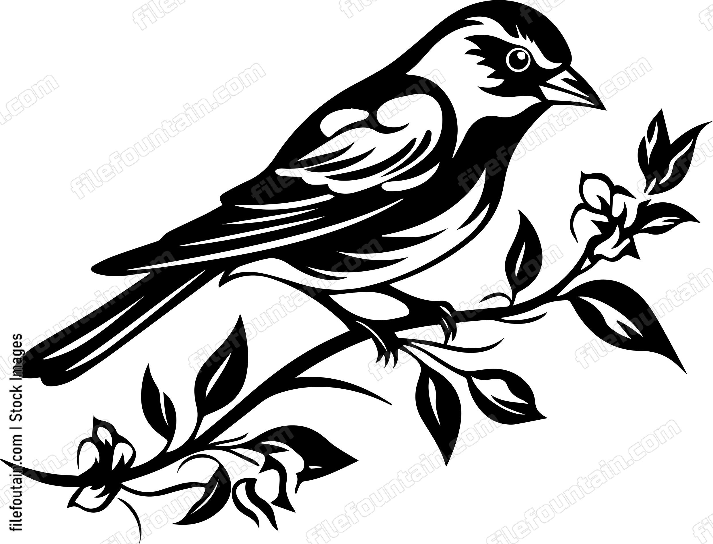 Decorative Branch And Bird