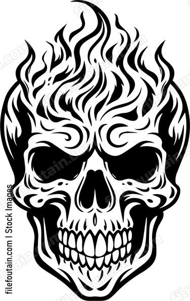 Flaming Skull