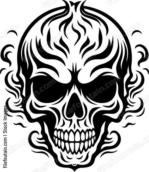 Flaming Skull
