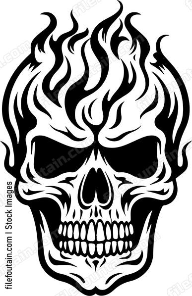 Flaming Skull