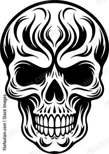 Flaming Skull