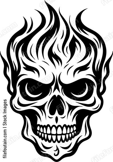 Flaming Skull