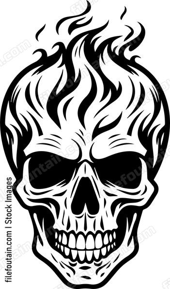 Flaming Skull