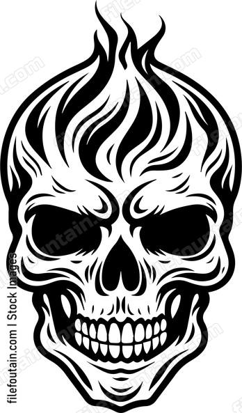 Flaming Skull