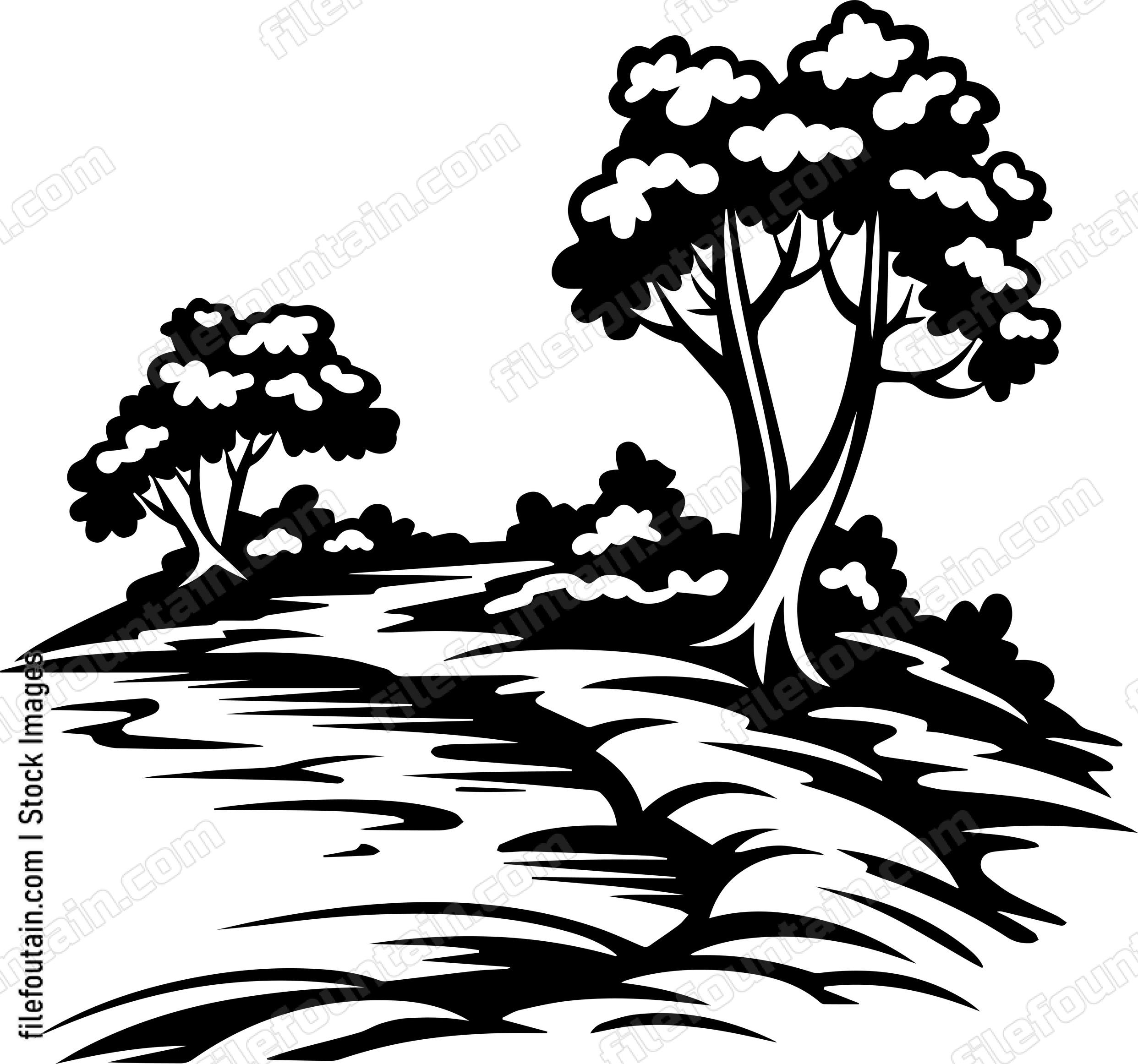 Forest Path Logo Vector Design - FileFountain