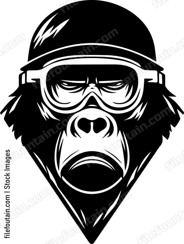 Gorilla In goggles