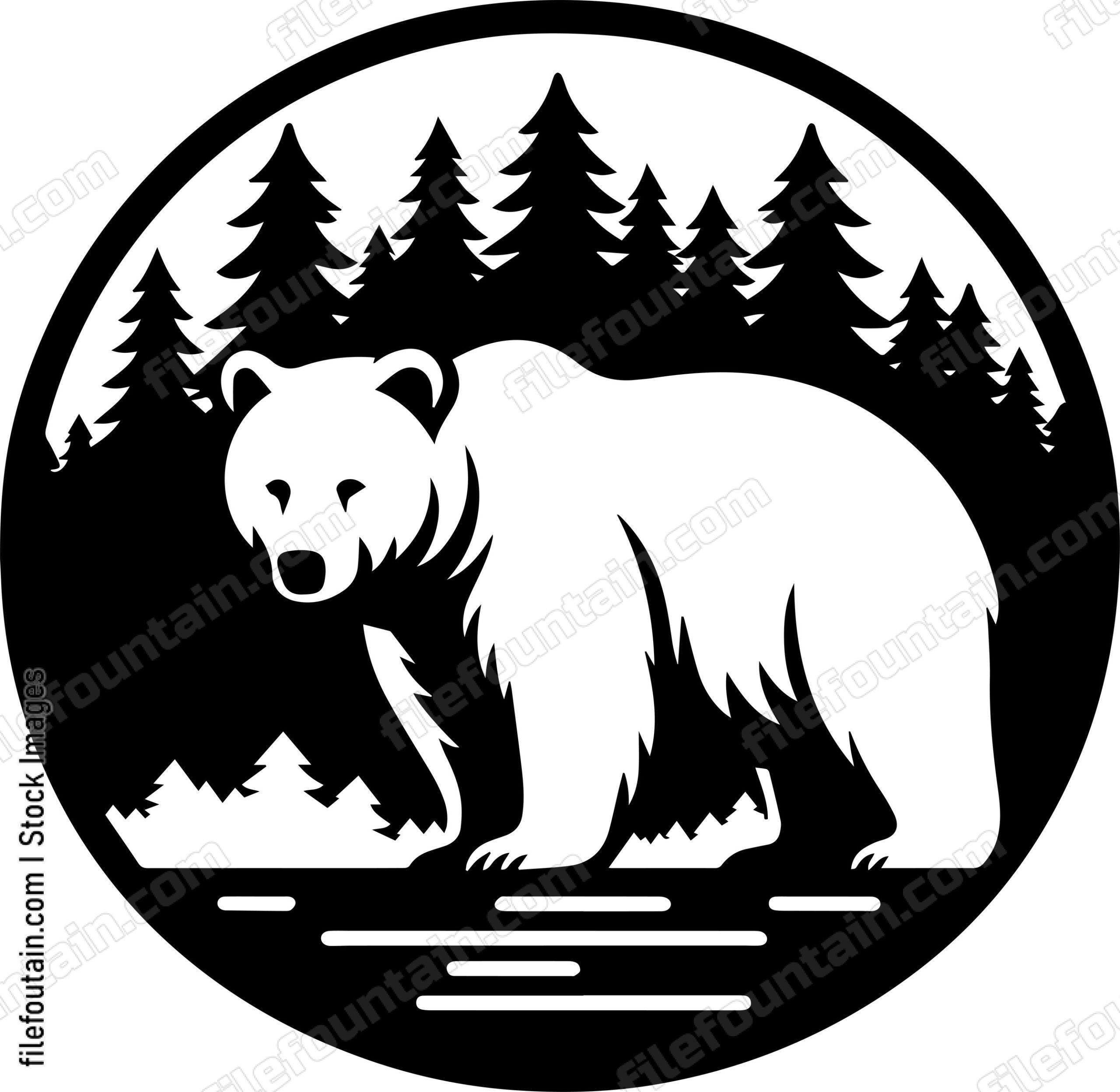 Grizzly Bear In A Forest