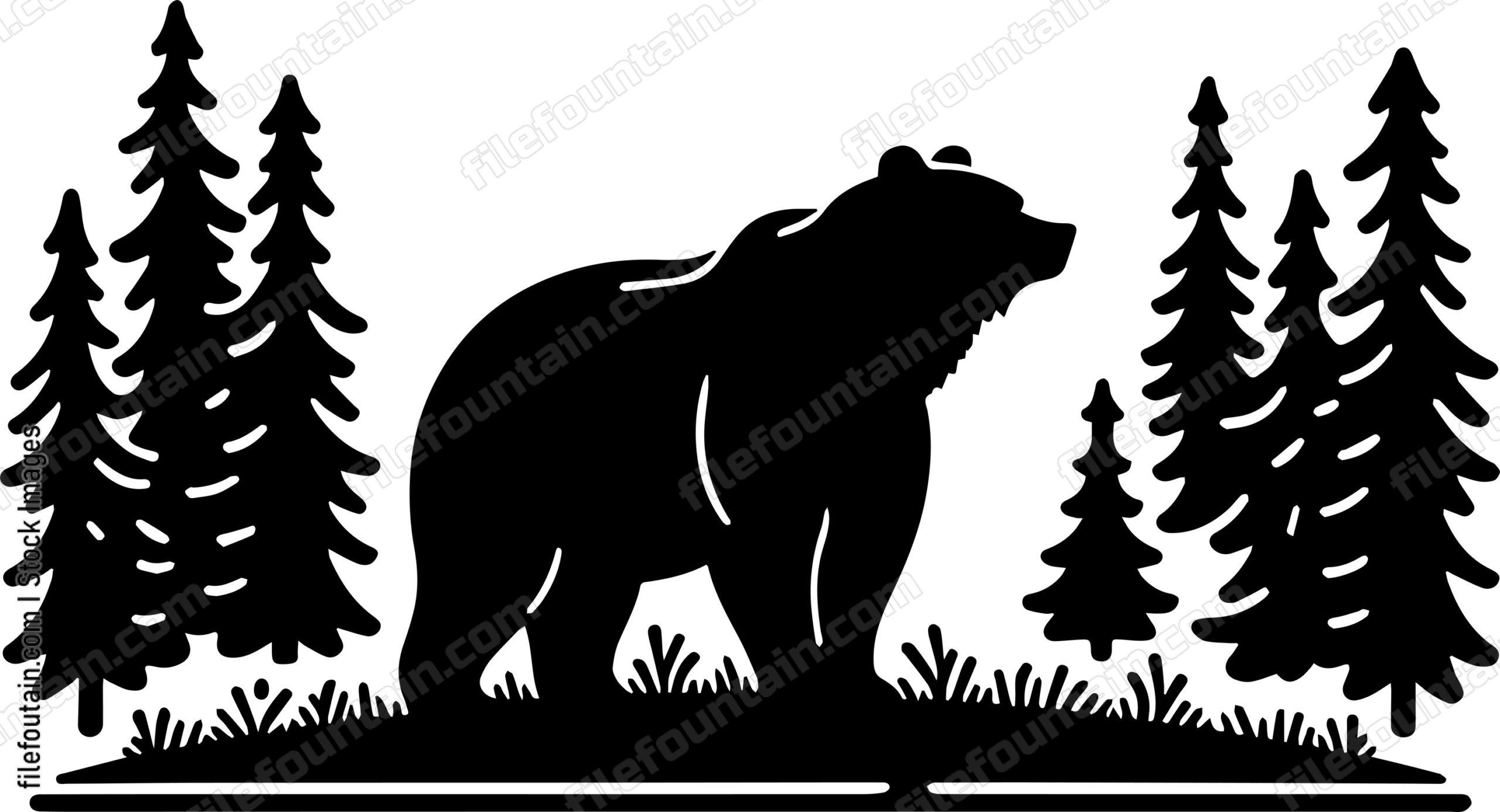 Grizzly Bear In A Forest