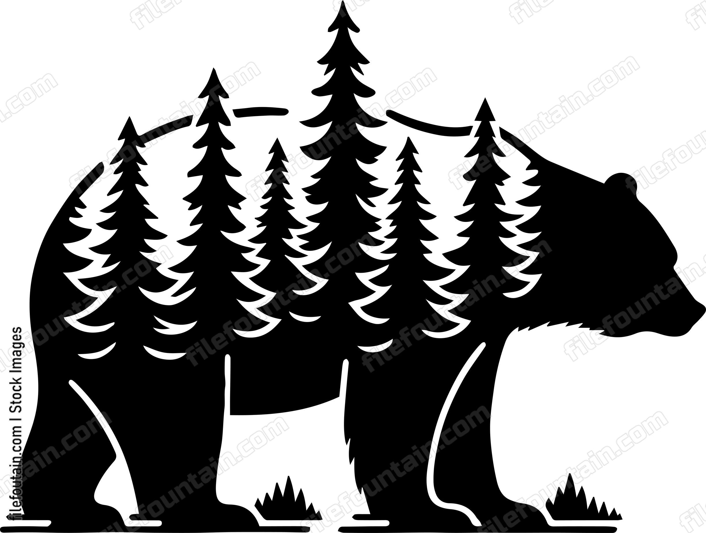 Grizzly Bear In A Forest