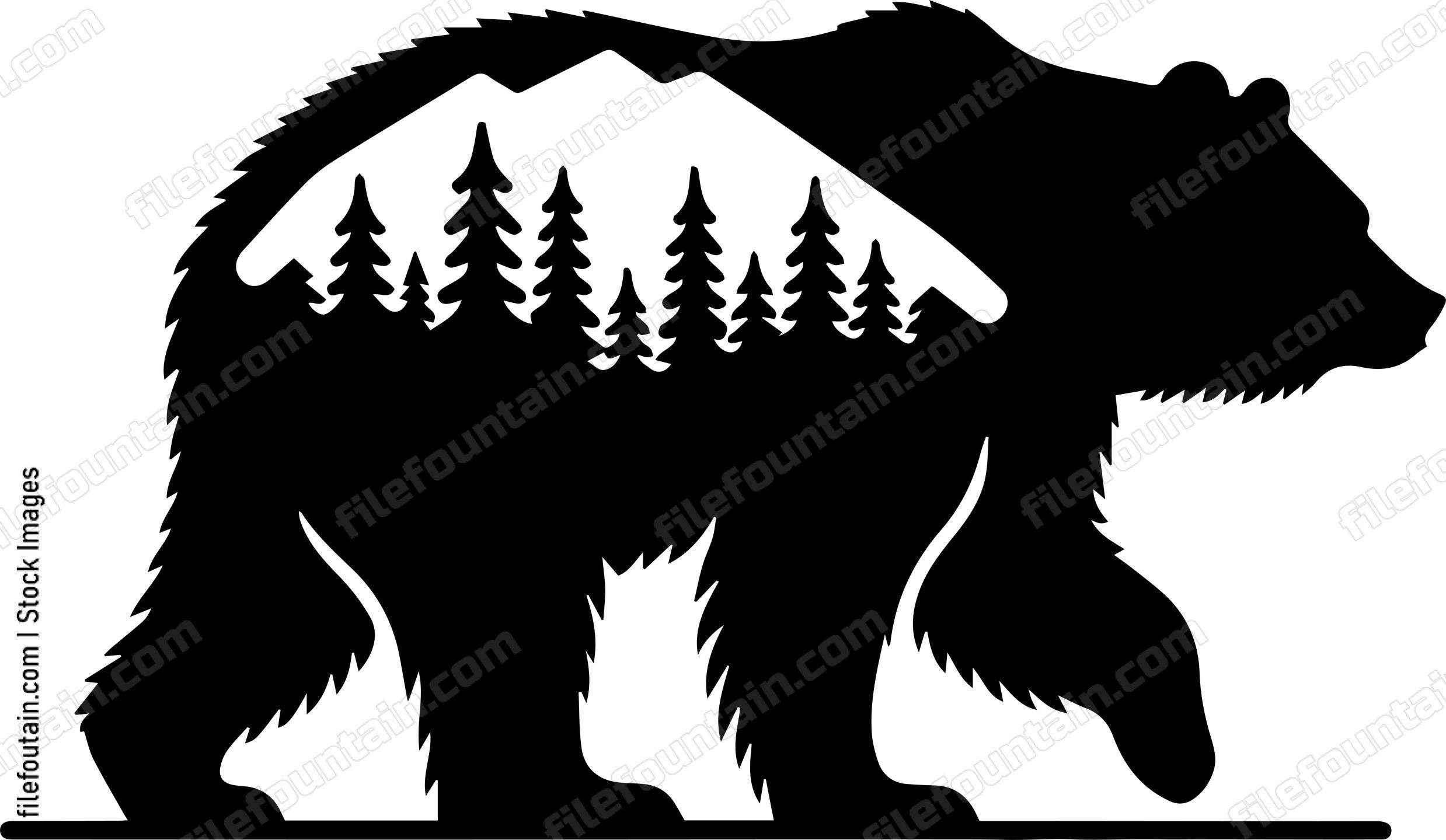 Grizzly Bear In A Forest