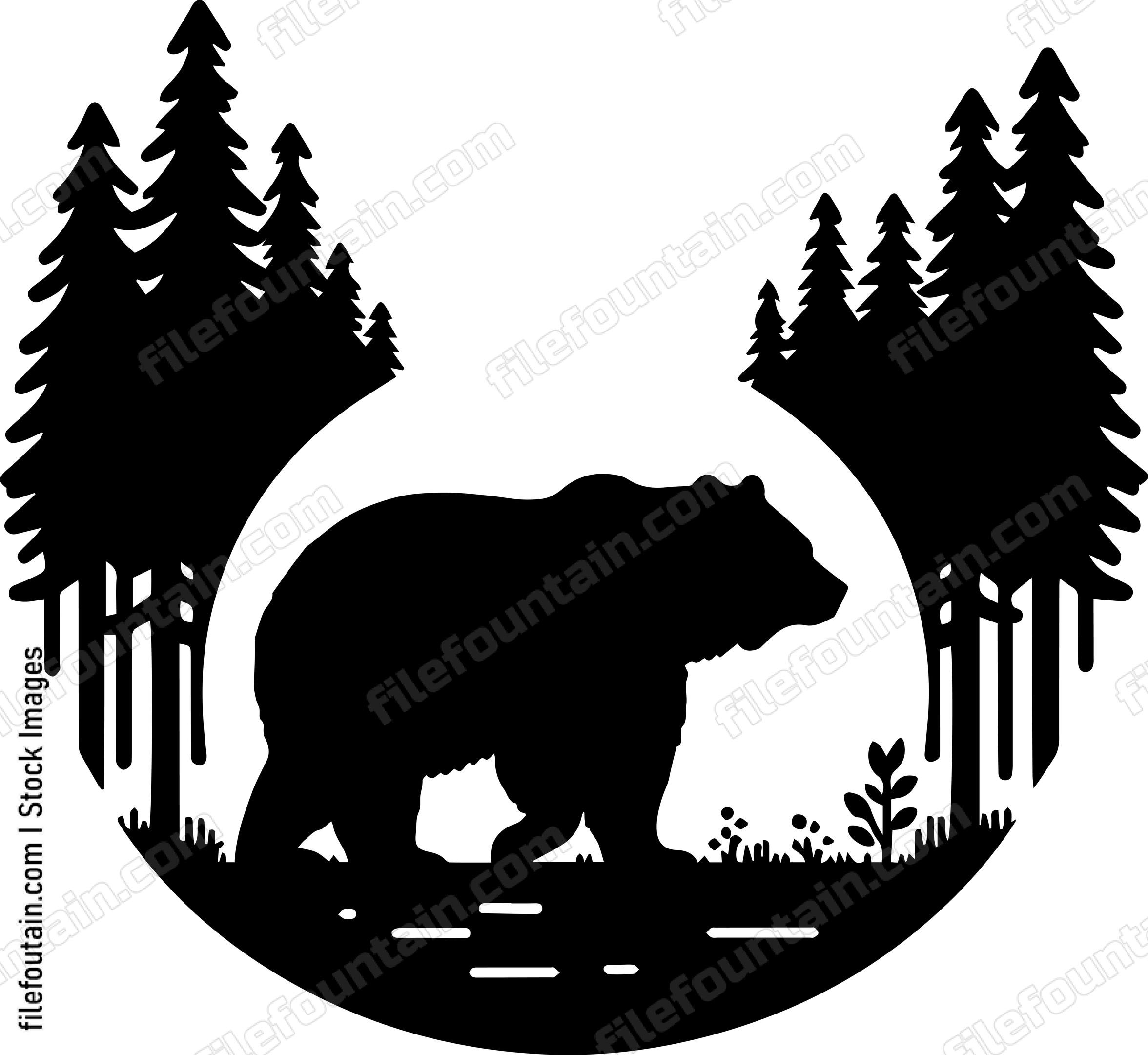 Grizzly Bear In A Forest
