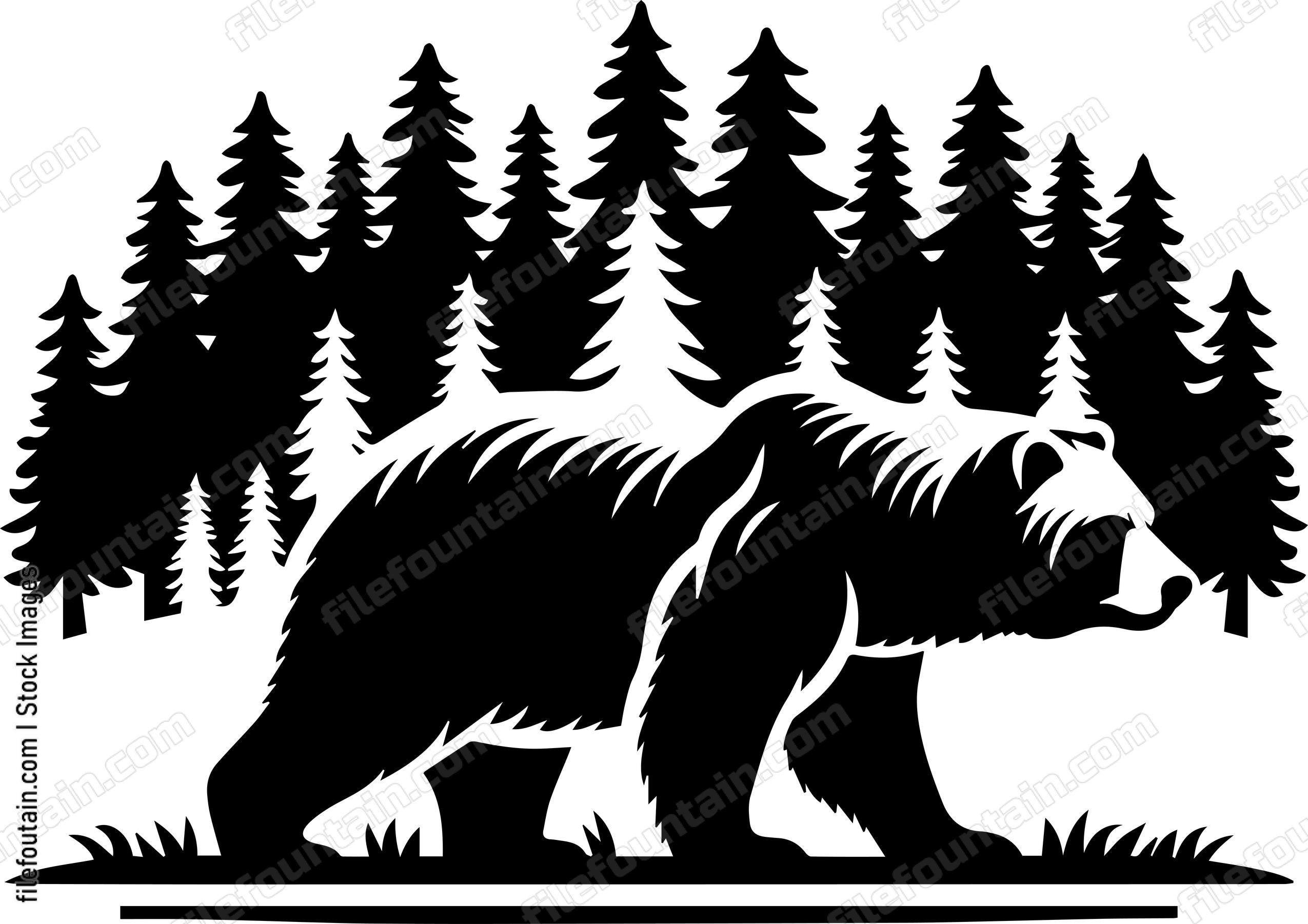 Grizzly Bear In A Forest