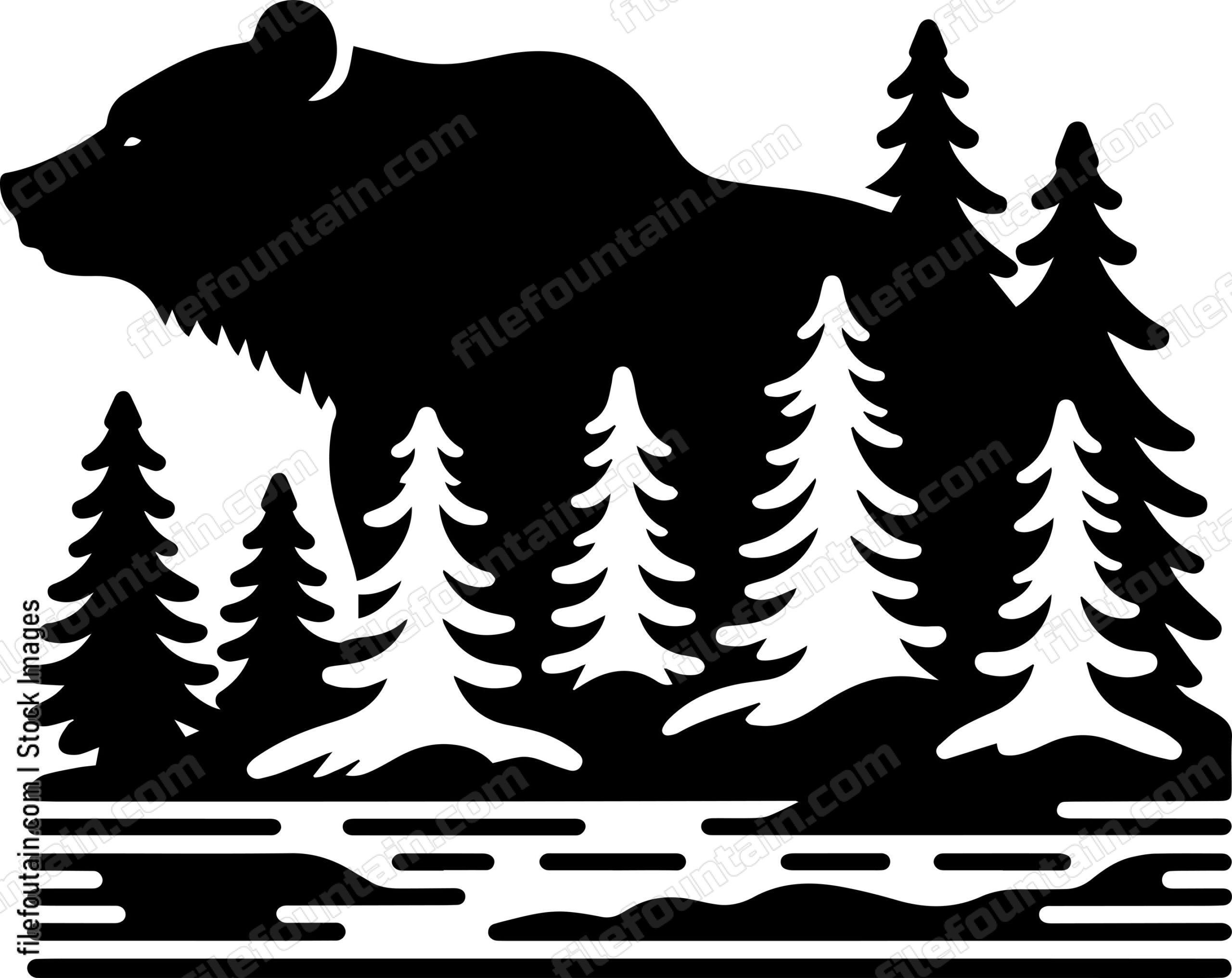 Grizzly Bear In A Forest
