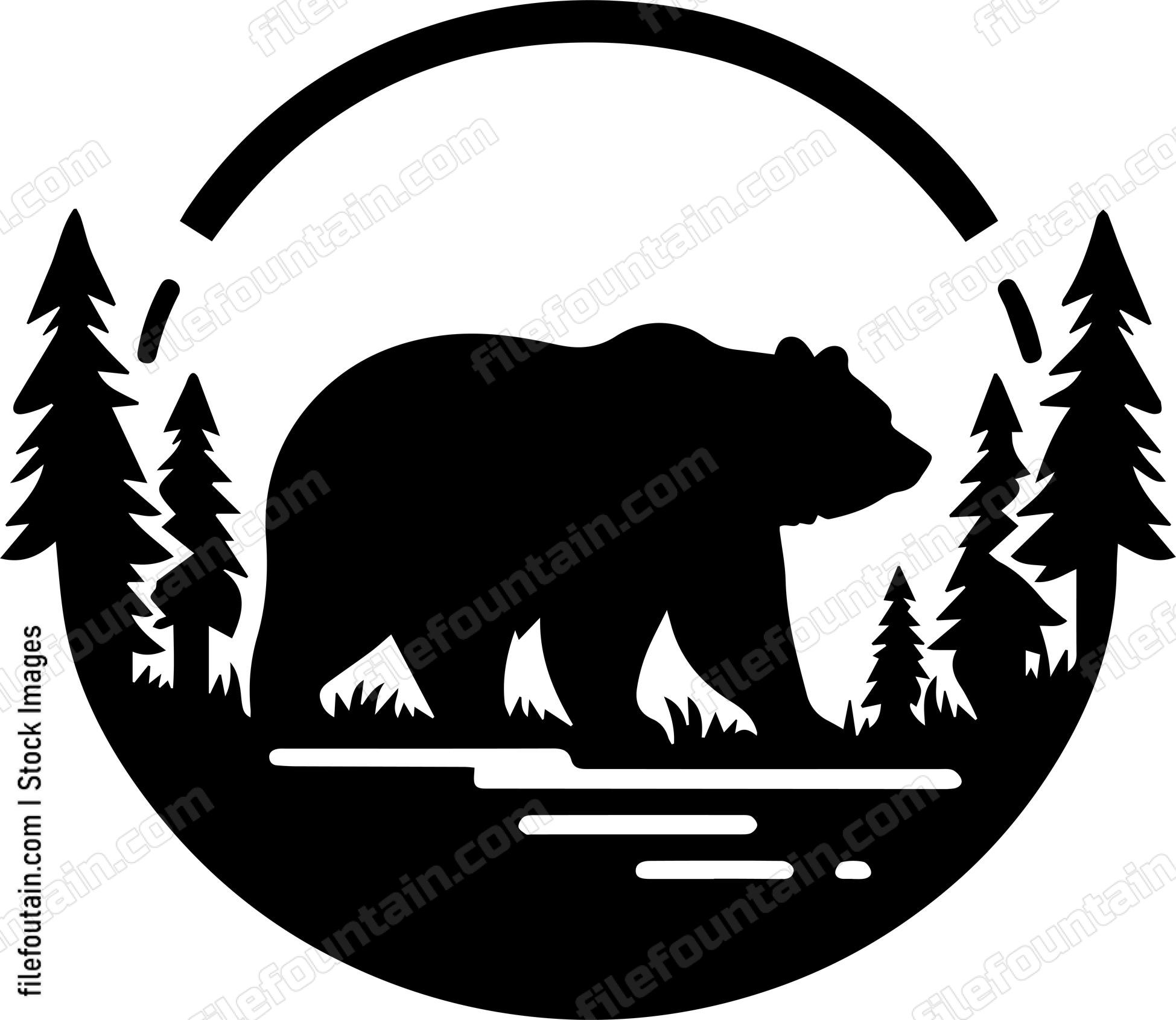 Grizzly Bear In A Forest