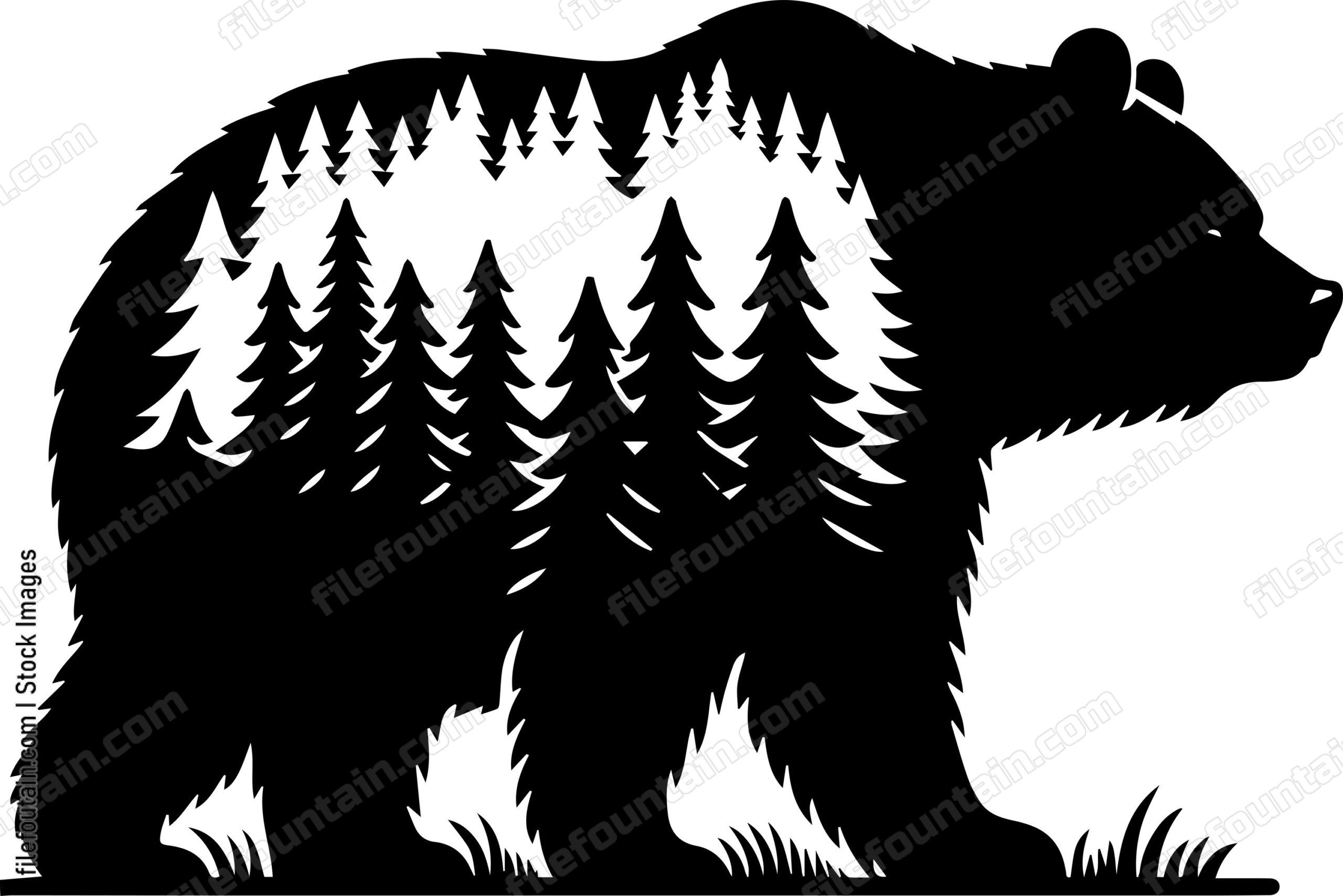 Grizzly Bear In A Forest