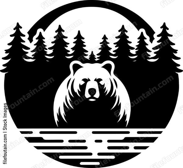 Grizzly Bear In A Forest