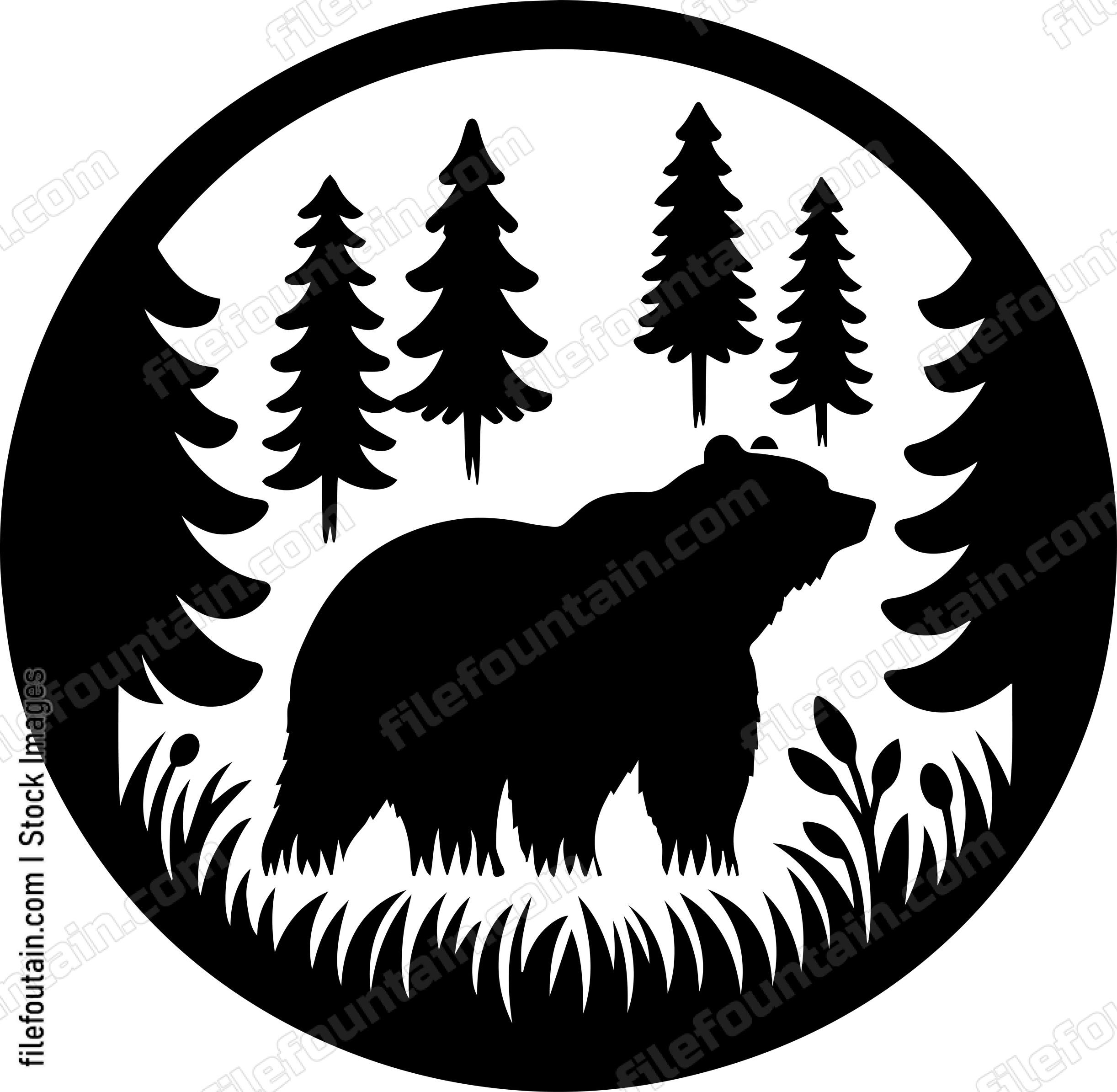 Grizzly Bear In A Forest