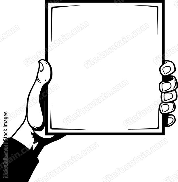 Hand Holding Blank Paper