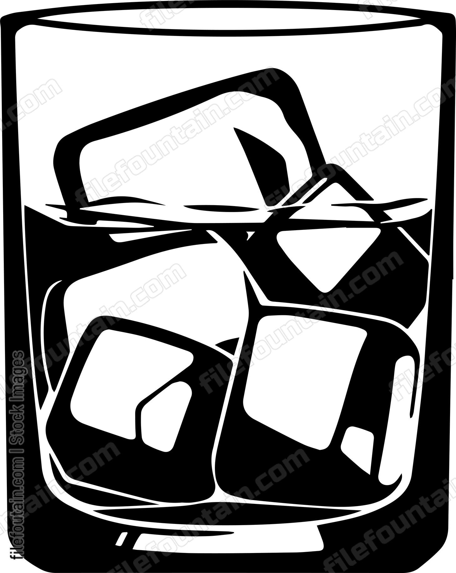 ice cubes in glass cup