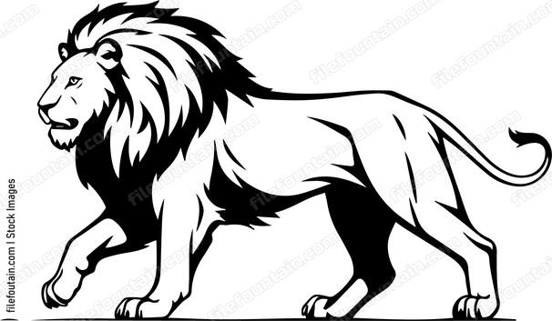 lion running