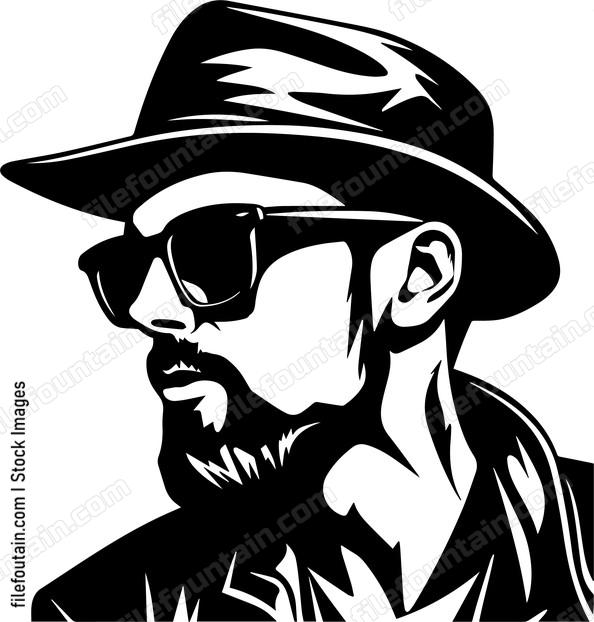Man In Sunglasses and Fedora Hat