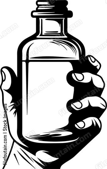 Medicine Bottle In Hand