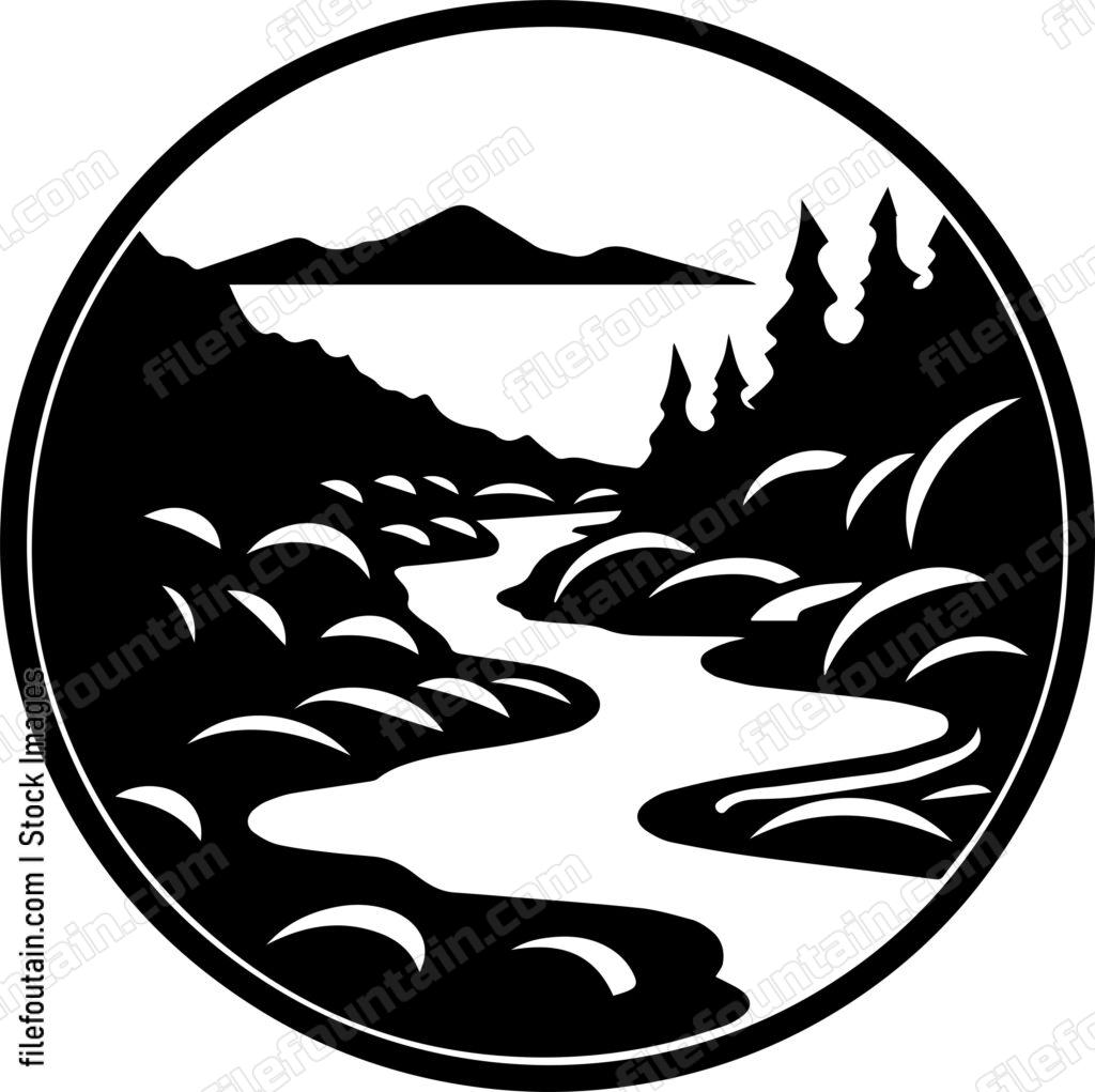 River Logo Vector Design - FileFountain