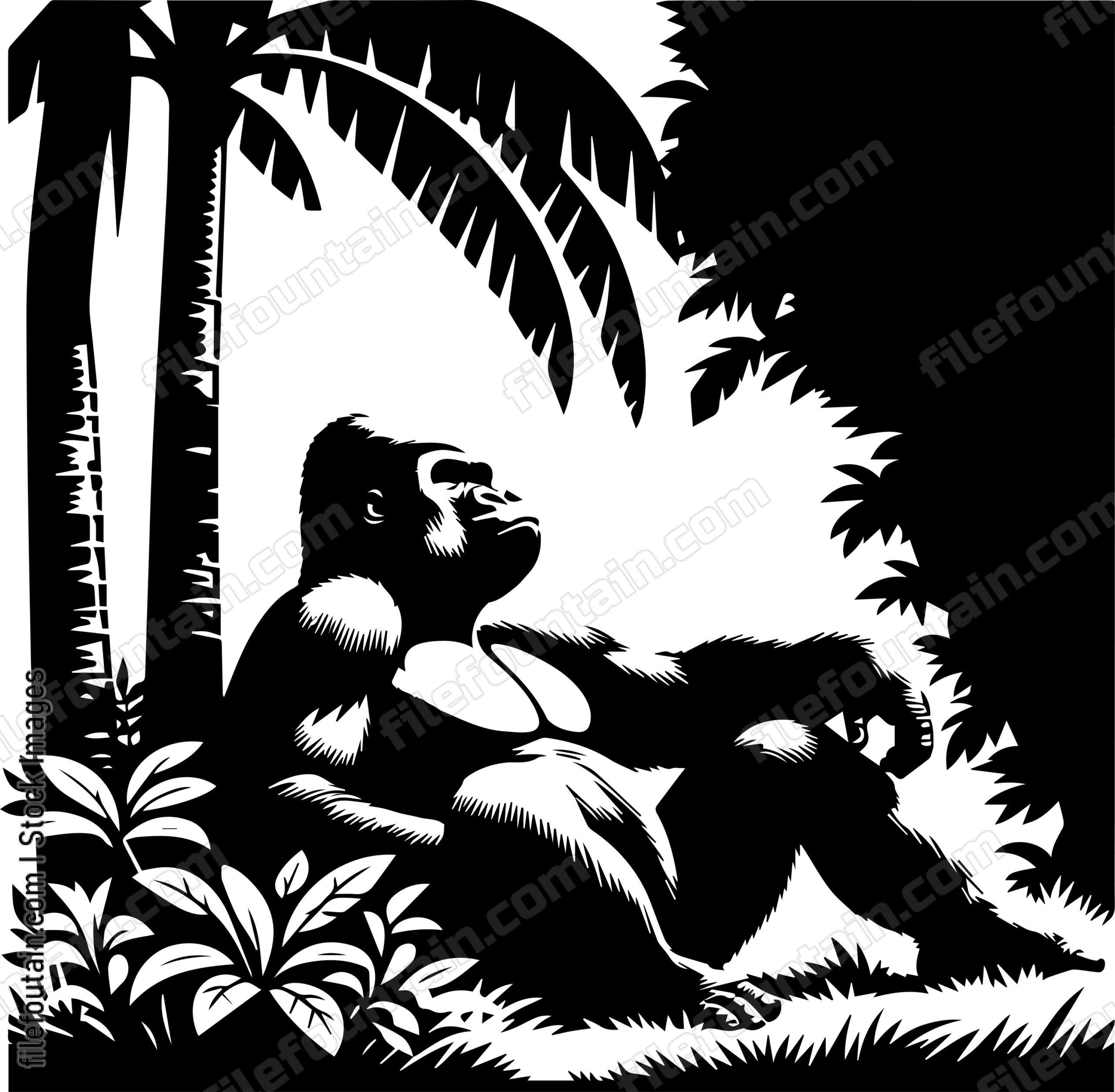 Silverback Gorilla Basking in the Jungle Sun