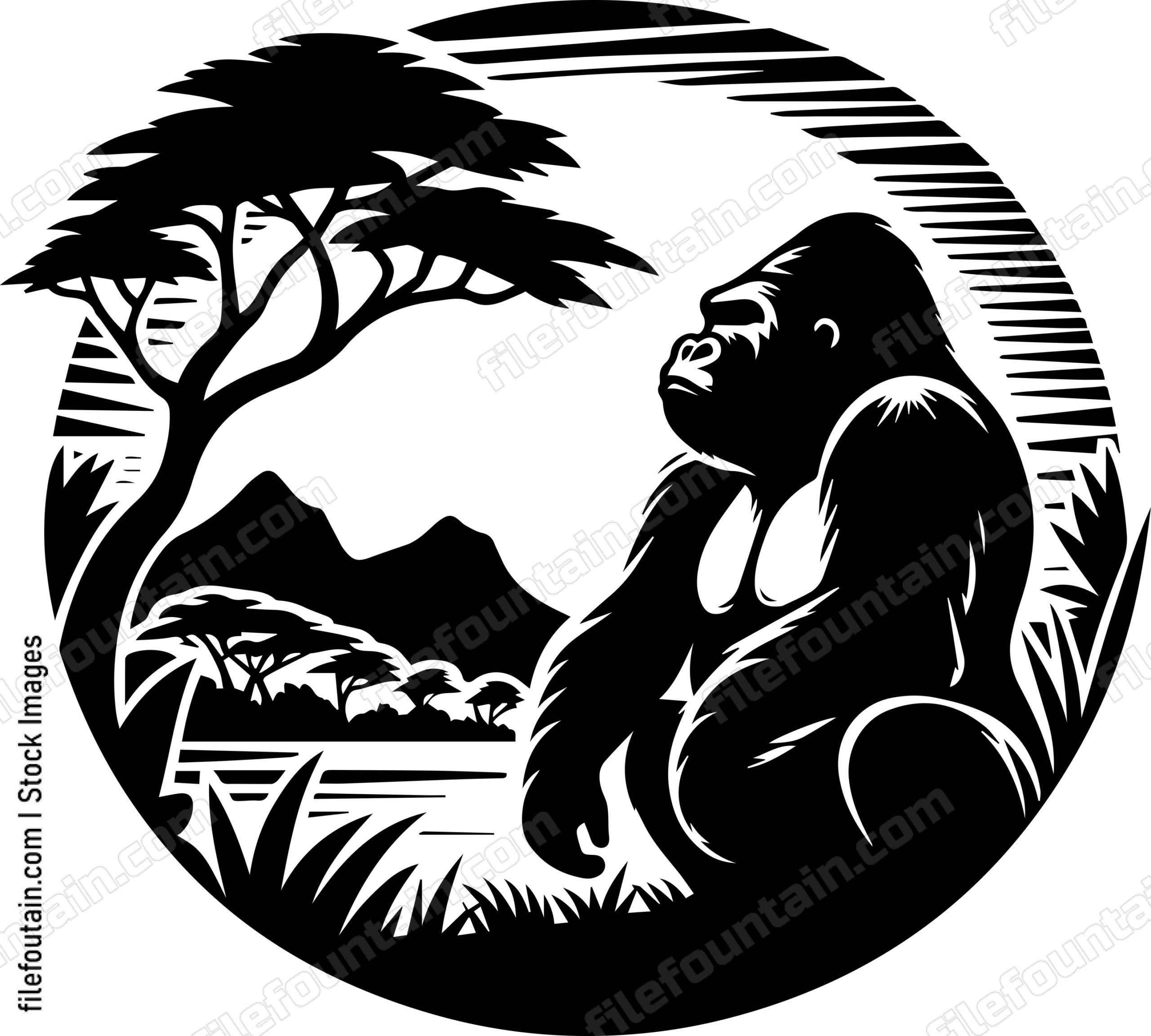 Silverback Gorilla Basking in the Jungle Sun