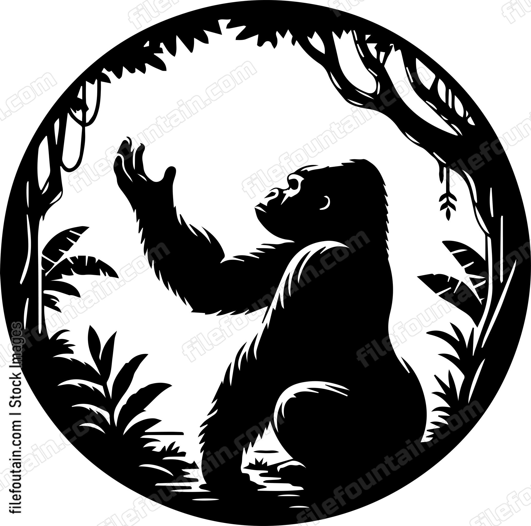 Silverback Gorilla Basking in the Jungle Sun