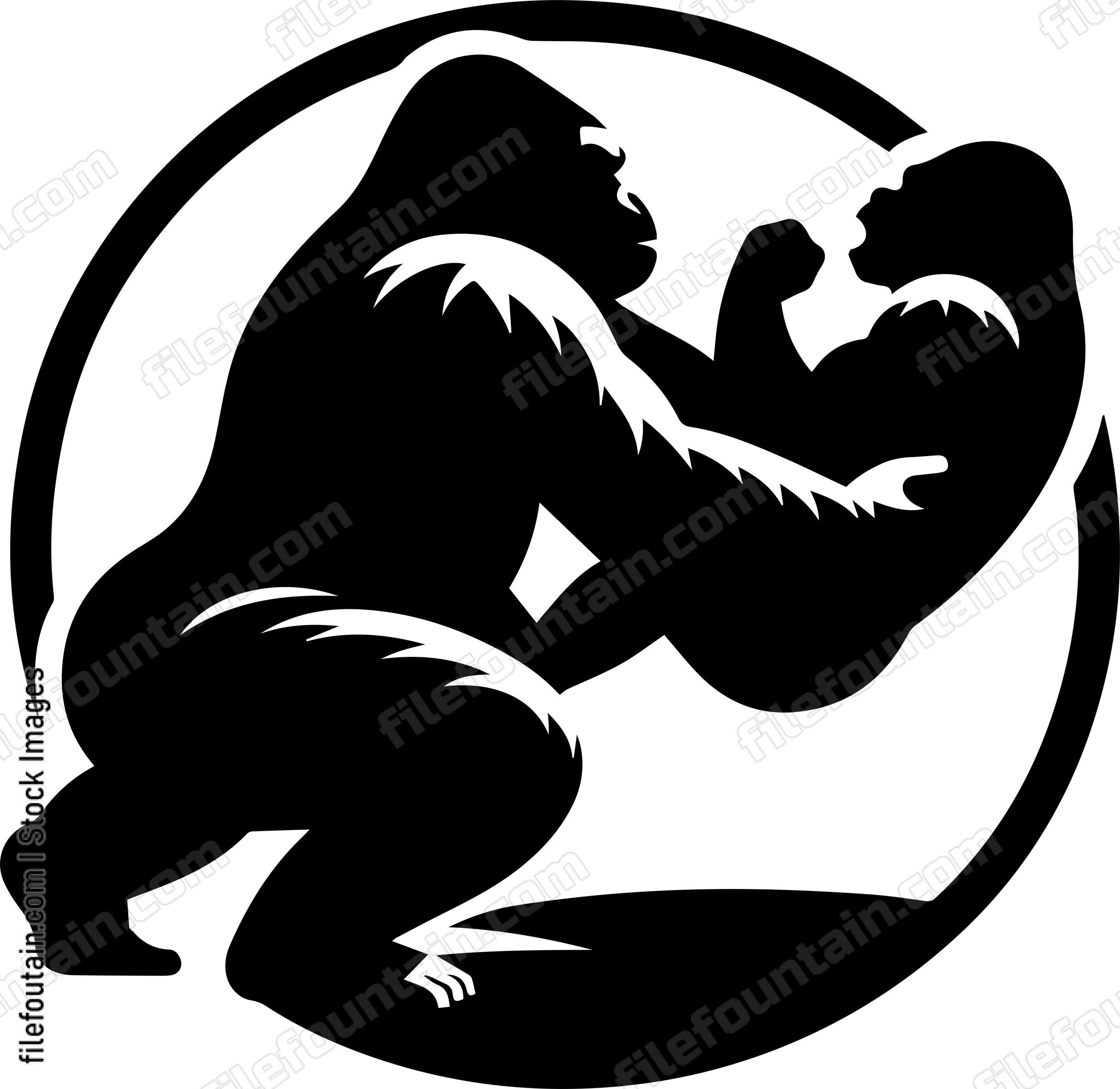 Silverback Gorilla in a Bout of Playful Wrestling