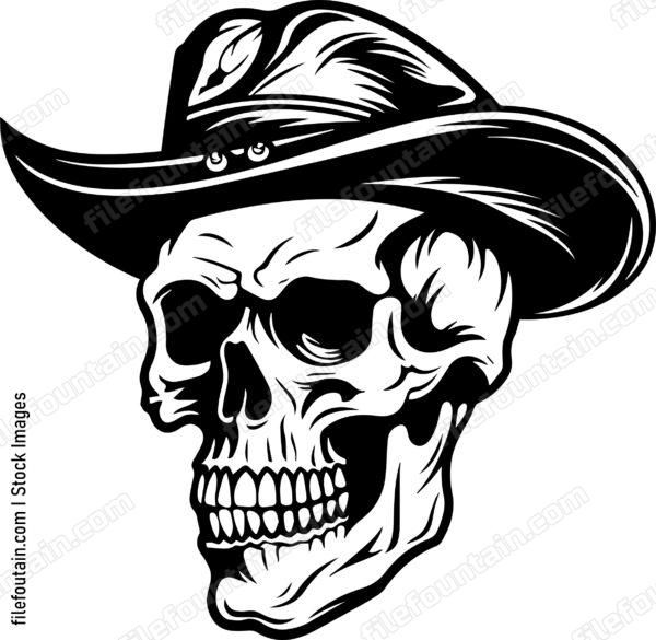 Skull In Cowboy Hat