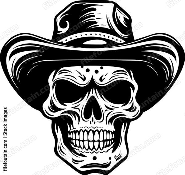 Skull In Cowboy Hat