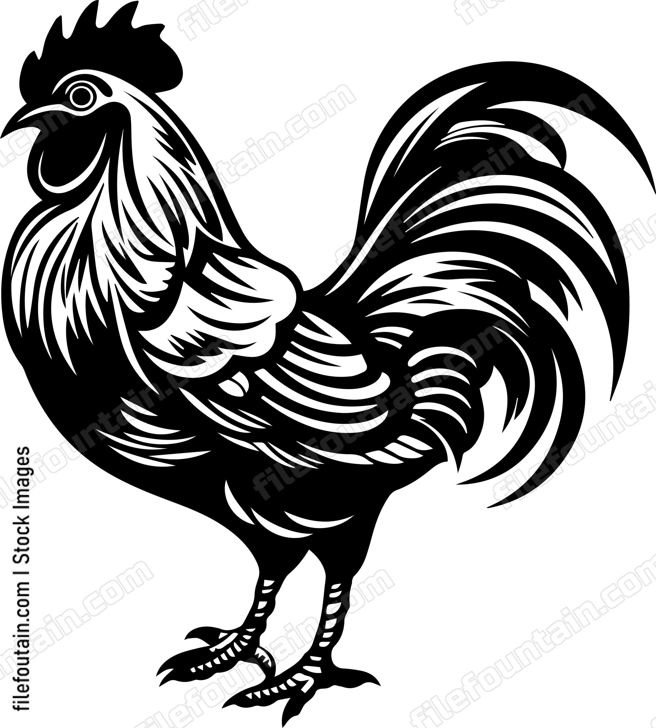 Standing Rooster
