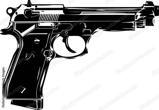 A black pistol gun