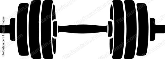 A dumbbell for weightlifting