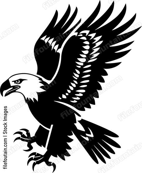 A majestic eagle with its wings spread wide