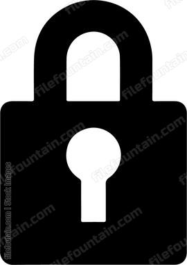 A simple black lock