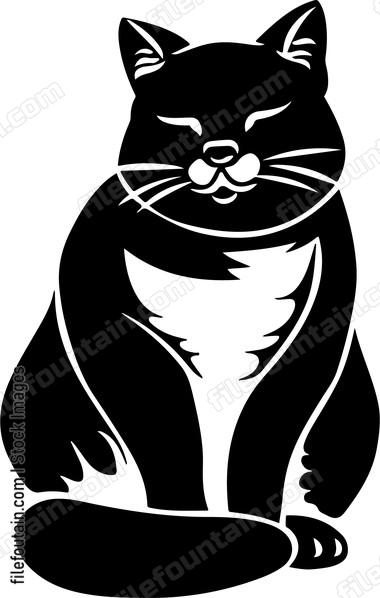 A simple chubby cat