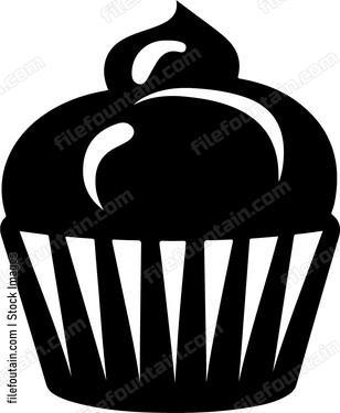 A simple cupcake graphic